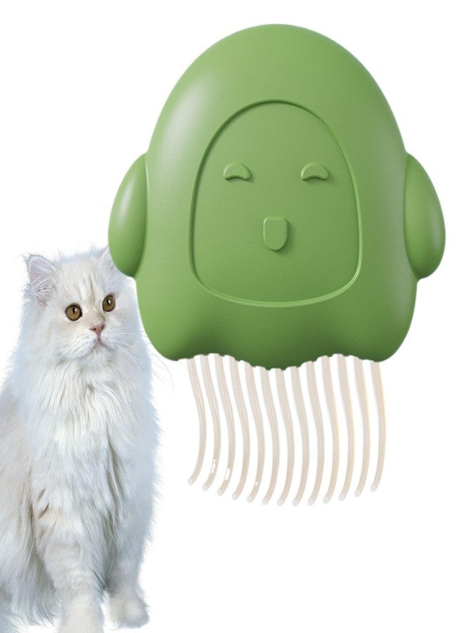 Qpets® Cat Grooming Brush, Compact Cat Hair Slicker with 13 Curved Blunt Bristle Design, Gentle Pet Hair Remover Slicker Brush - Image 1